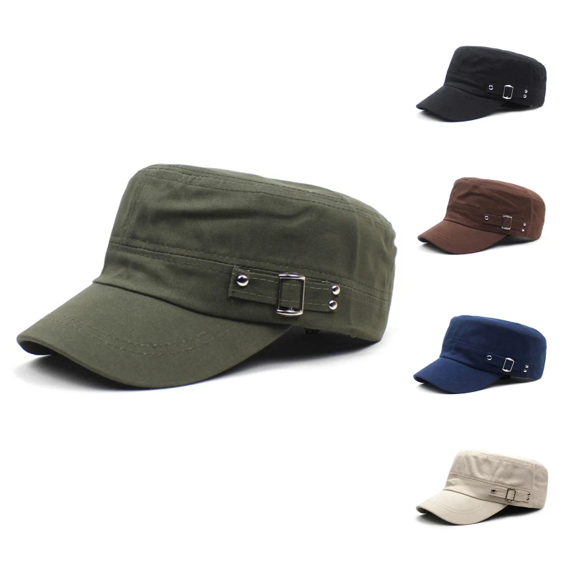Military Style Cadet Army Cap Men Women Pure Color Washed Cotton Flat Top Cap Summer Autumn Adjustable Chapeau Visor Hat
Military Style Cadet Army Cap Men Women Pure Color Washed Cotton Flat Top Cap Summer Autumn Adjustable Chapeau Visor Hat