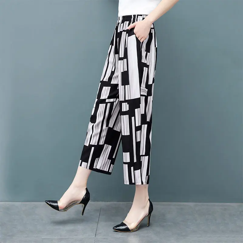 2022 Summer Middle Aged Women New Casual Loose Basic Trousers Ankle-Length Pants Female Fashion Printed High Waist Pants H86
2022 Summer Middle Aged Women New Casual Loose Basic Trousers Ankle-Length Pants Female Fashion Printed High Waist Pants H86