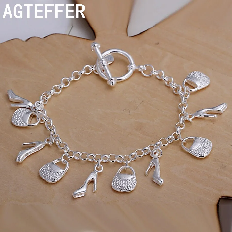 New Fashion Gift For Women Girl Beautiful High Quality 925 Sterling Silver Jewelry Charm Bracelets Factory Price Free Shipping
New Fashion Gift For Women Girl Beautiful High Quality 925 Sterling Silver Jewelry Charm Bracelets Factory Price Free Shipping