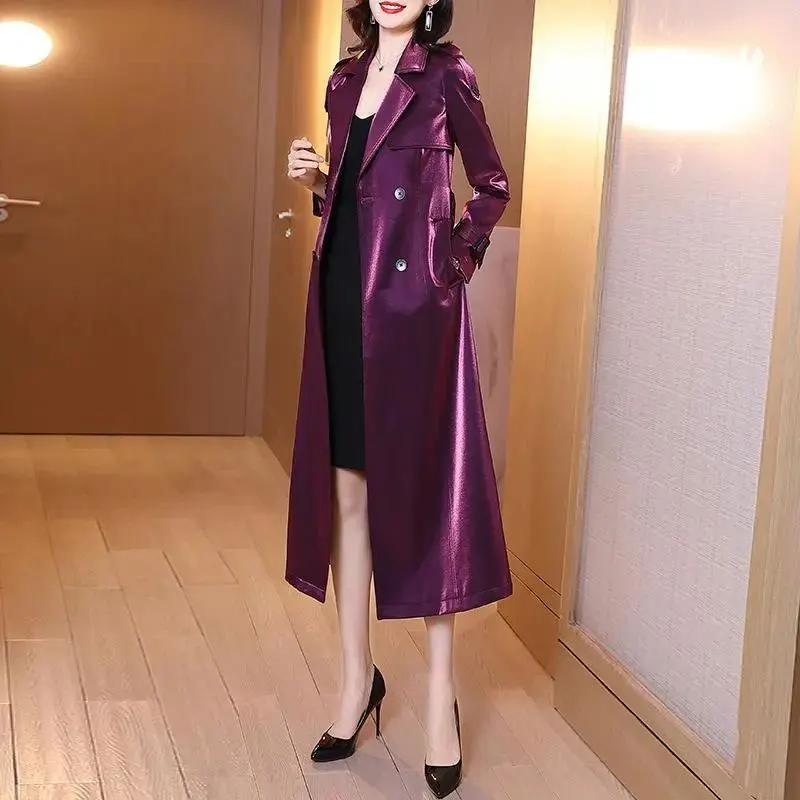 Bright windbreaker women's 2022 new spring clothing British style temperament casual slimming mid-length over-the-knee coat
Bright windbreaker women's 2022 new spring clothing British style temperament casual slimming mid-length over-the-knee coat