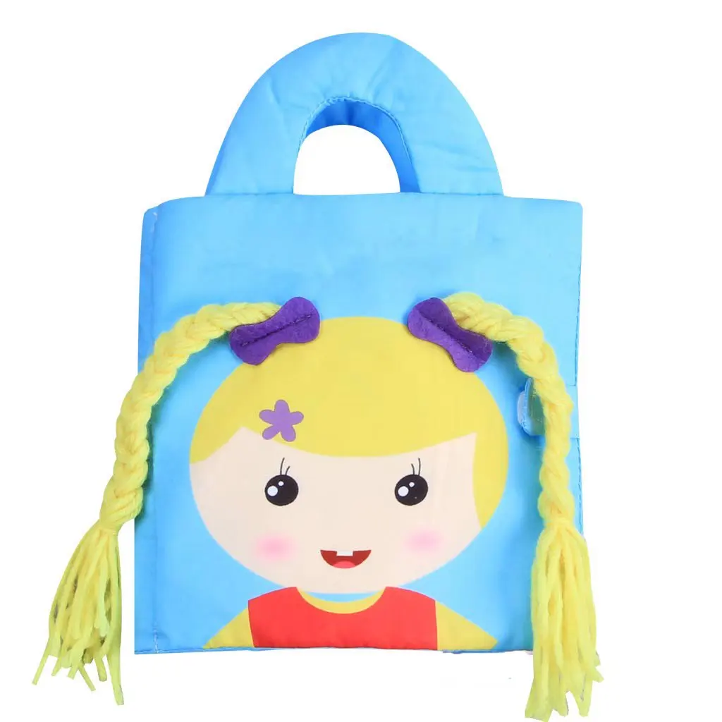 Baby Cloth Book, Portable Soft Activity Book Toy for Early Education, Girl with Braids
Baby Cloth Book, Portable Soft Activity Book Toy for Early Education, Girl with Braids