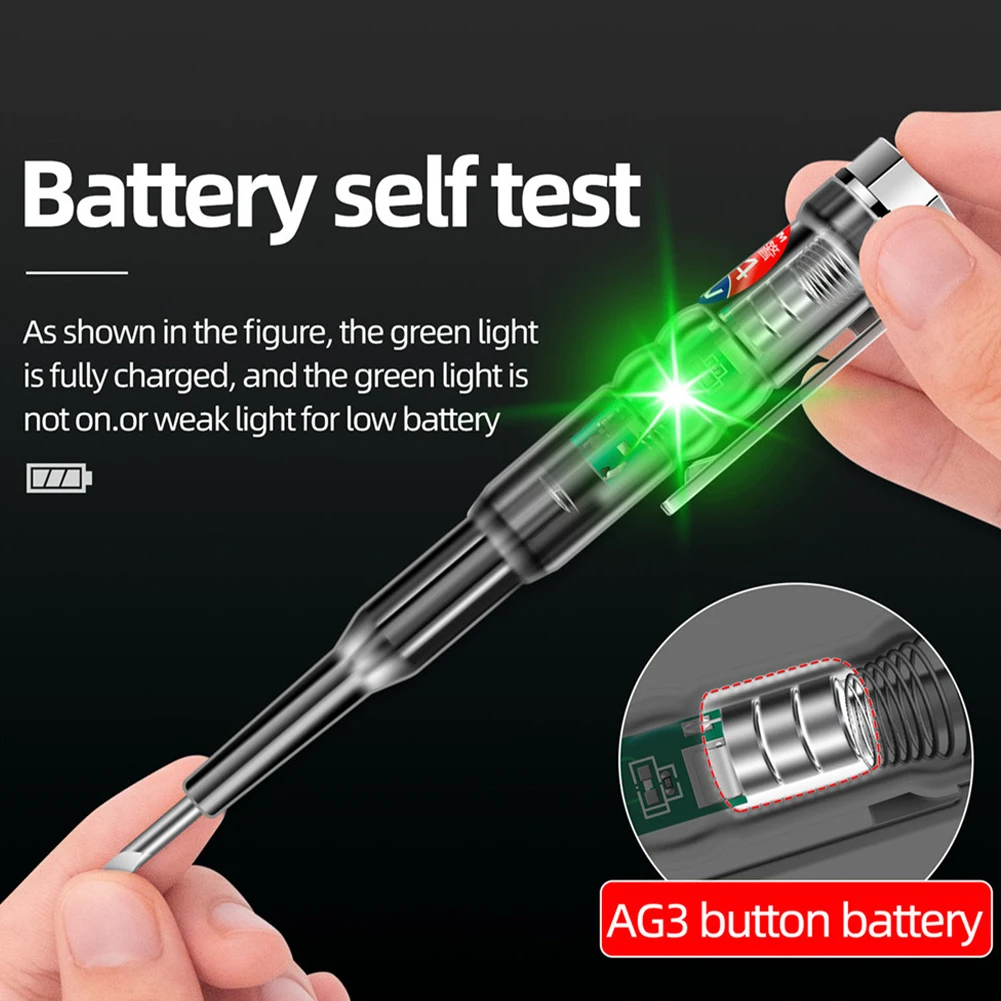Digital Voltage Detector Test Pen 24-250V Electric Screwdriver Probe with Dual-color Indicator Light/Sound Alarm Digital Tester
Digital Voltage Detector Test Pen 24-250V Electric Screwdriver Probe with Dual-color Indicator Light/Sound Alarm Digital Tester