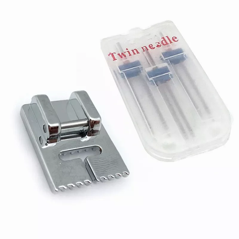multifuctional Double Twin Needles Wrinkled Sewing 9 Grooves Presser Foot Size 2/90 3/90 4/90 sewing accessories tools AA7385-1
multifuctional Double Twin Needles Wrinkled Sewing 9 Grooves Presser Foot Size 2/90 3/90 4/90 sewing accessories tools AA7385-1