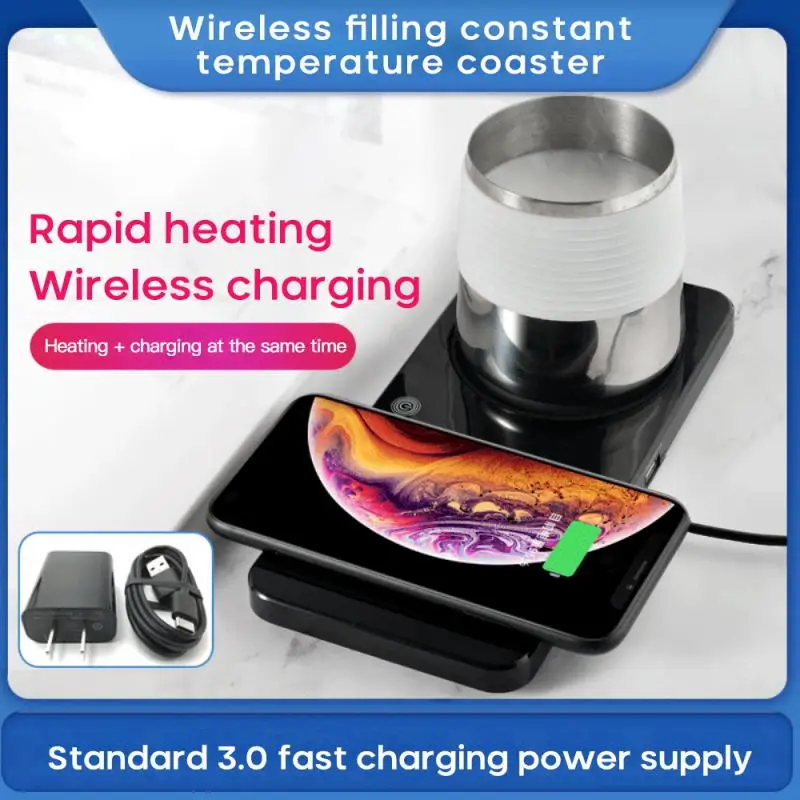 Electric Wireless Charger Portable 2 In 1 Heating Mug Cup Warmer Compact Abs Metal Heating Coaster For Home Office Coffee Usb
Electric Wireless Charger Portable 2 In 1 Heating Mug Cup Warmer Compact Abs Metal Heating Coaster For Home Office Coffee Usb