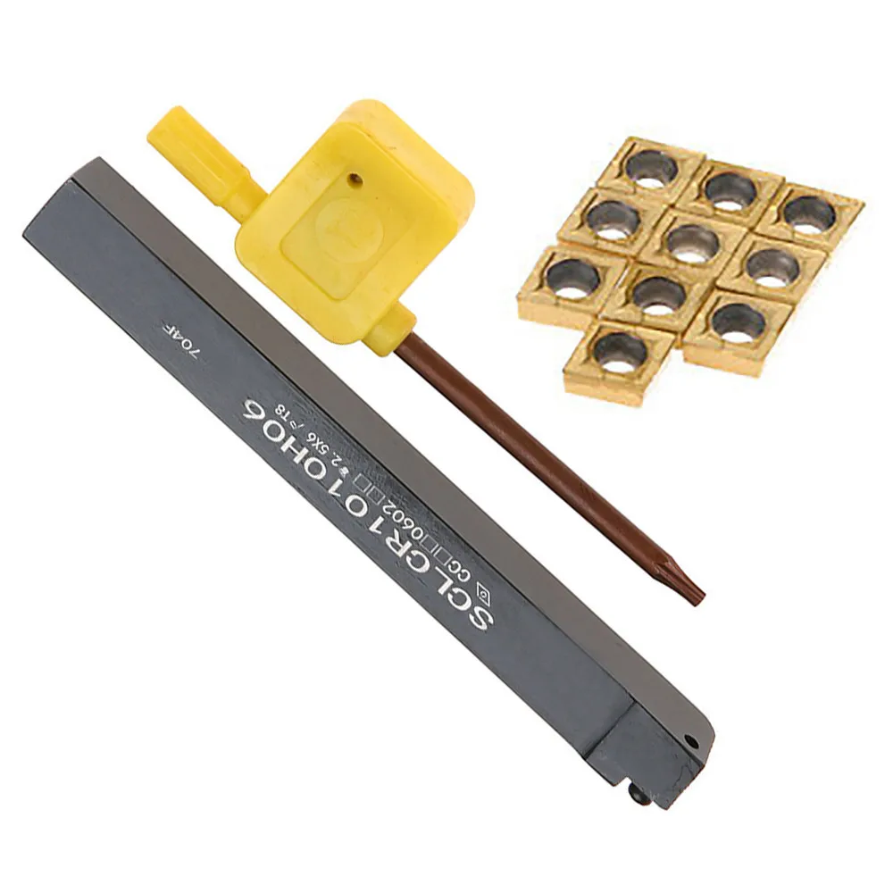 Lathe Tools Lathe Cutter Metal Turning Rod Industrial With Inserts Lathe Turning Tool Holder + 10Pcs CCMT0602 Alloy Inserts
Lathe Tools Lathe Cutter Metal Turning Rod Industrial With Inserts Lathe Turning Tool Holder + 10Pcs CCMT0602 Alloy Inserts