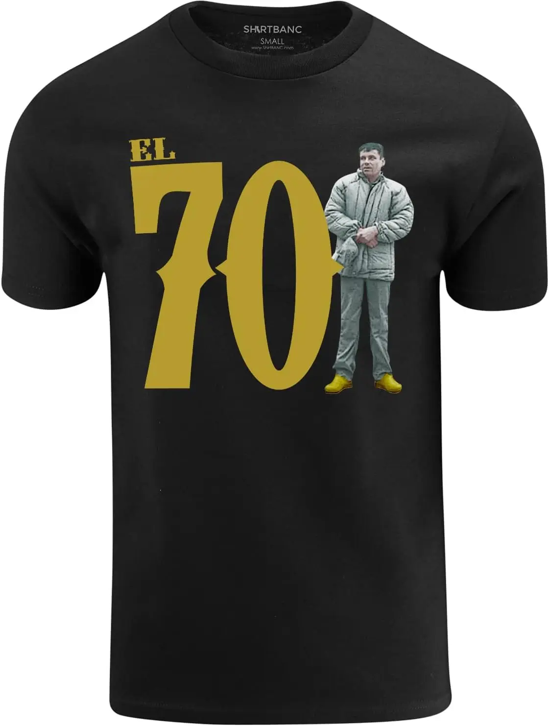 Рубашка BANC El 701 Мужская рубашка Joaquin Guzman Loera Iconic One Narco Inspired Tee