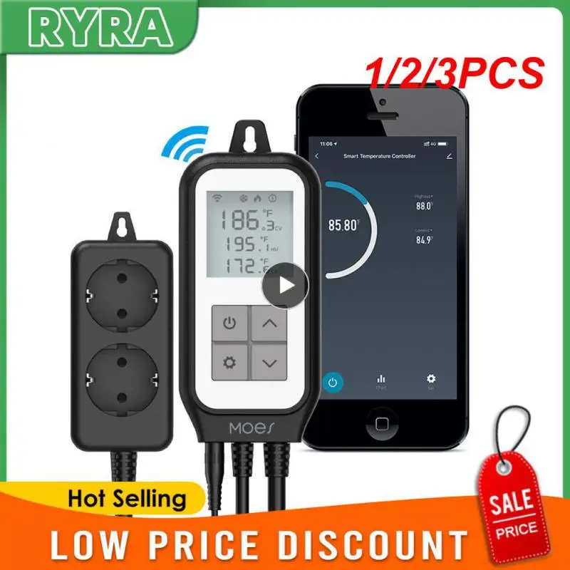 1/2/3PCS WiFi Digital Temperature Thermostat Outlet Plug Heating Cooling Mode Carboy Aquarium Home Brewing Tuya Smart Life App
1/2/3PCS WiFi Digital Temperature Thermostat Outlet Plug Heating Cooling Mode Carboy Aquarium Home Brewing Tuya Smart Life App
