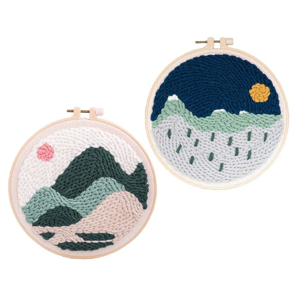 2Pcs DIY Punch Embroidery Kits for Kids Beginner, Rug Hooking Crafts Knitting Embroidery Kit Punch Needle Starter Kit
2Pcs DIY Punch Embroidery Kits for Kids Beginner, Rug Hooking Crafts Knitting Embroidery Kit Punch Needle Starter Kit