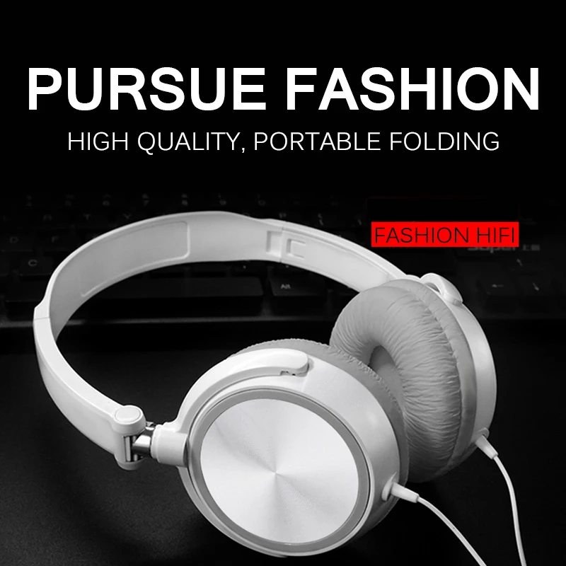 3.5mm Wired Headphones Round Interface Over Ear Foldable Headsets Bass HiFi Sound Music Stereo Earphone
3.5mm Wired Headphones Round Interface Over Ear Foldable Headsets Bass HiFi Sound Music Stereo Earphone