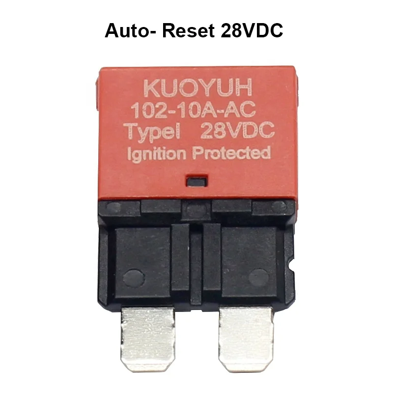Kuoyuh 28V Series Black Automatic Reset Thermal Overload Protector ELectrical Circuit Breaker
Kuoyuh 28V Series Black Automatic Reset Thermal Overload Protector ELectrical Circuit Breaker