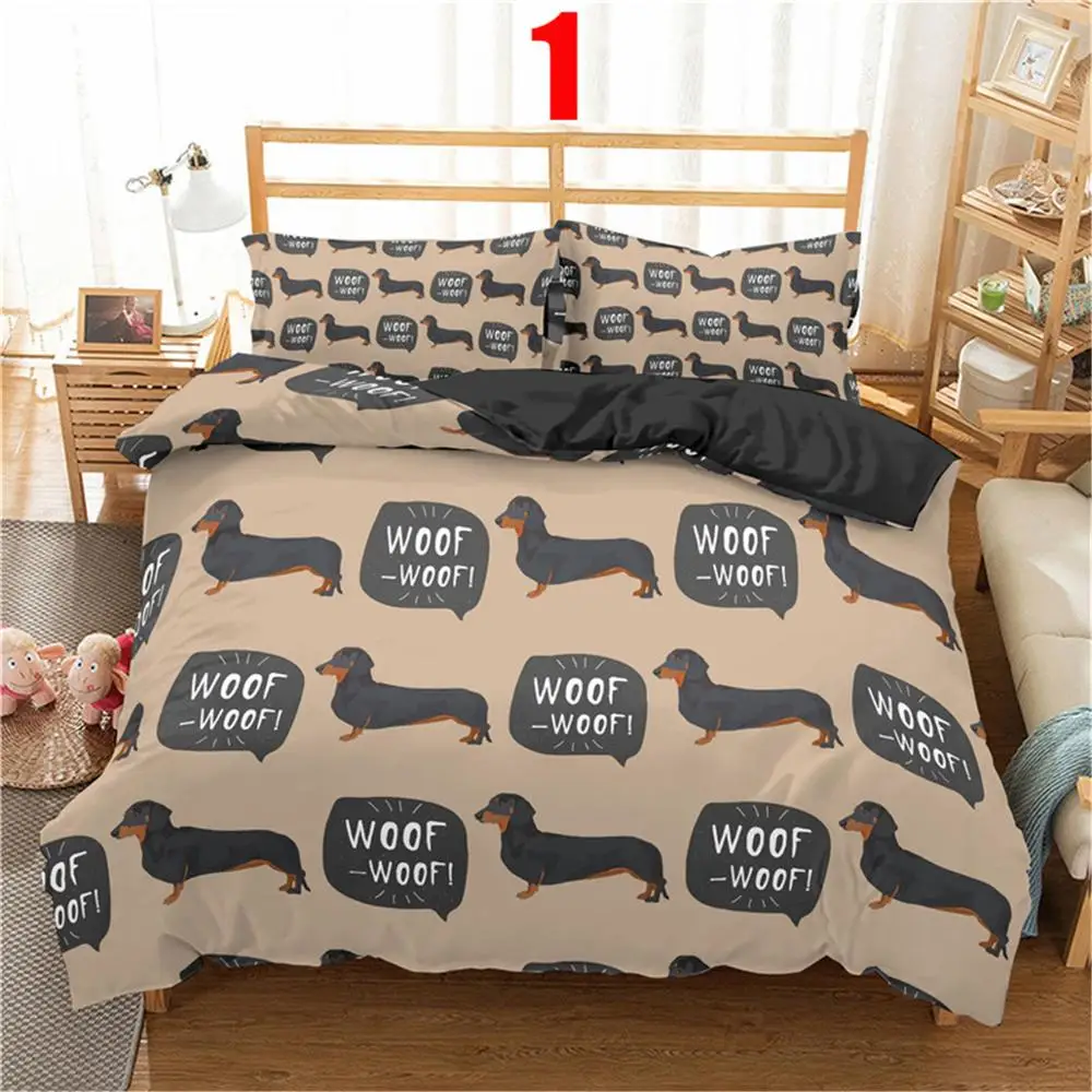 Cute Cartoon Bedding Set 2/3pc 3d Dachshund Animal Duvet Cover Set With Pillowcase Bedclothes Luxury Home Decor For Kids
Cute Cartoon Bedding Set 2/3pc 3d Dachshund Animal Duvet Cover Set With Pillowcase Bedclothes Luxury Home Decor For Kids