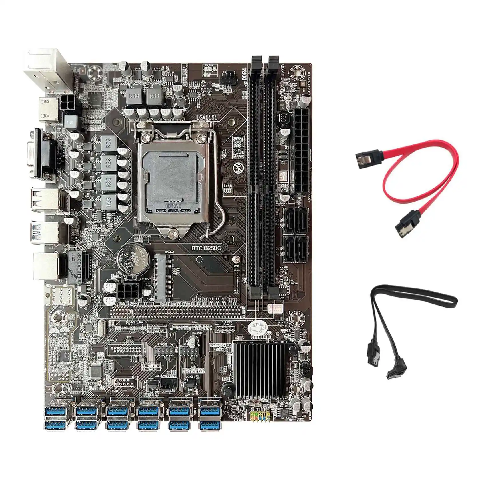 Материнская плата B250C для майнинга BTC + 2XSATA Cable12XPCIE в USB3.0, слот для графической карты LGA1151, поддержка DDR4 RAM для майнинга ETH
Материнская плата B250C для майнинга BTC + 2XSATA Cable12XPCIE в USB3.0, слот для графической карты LGA1151, поддержка DDR4 RAM для майнинга ETH