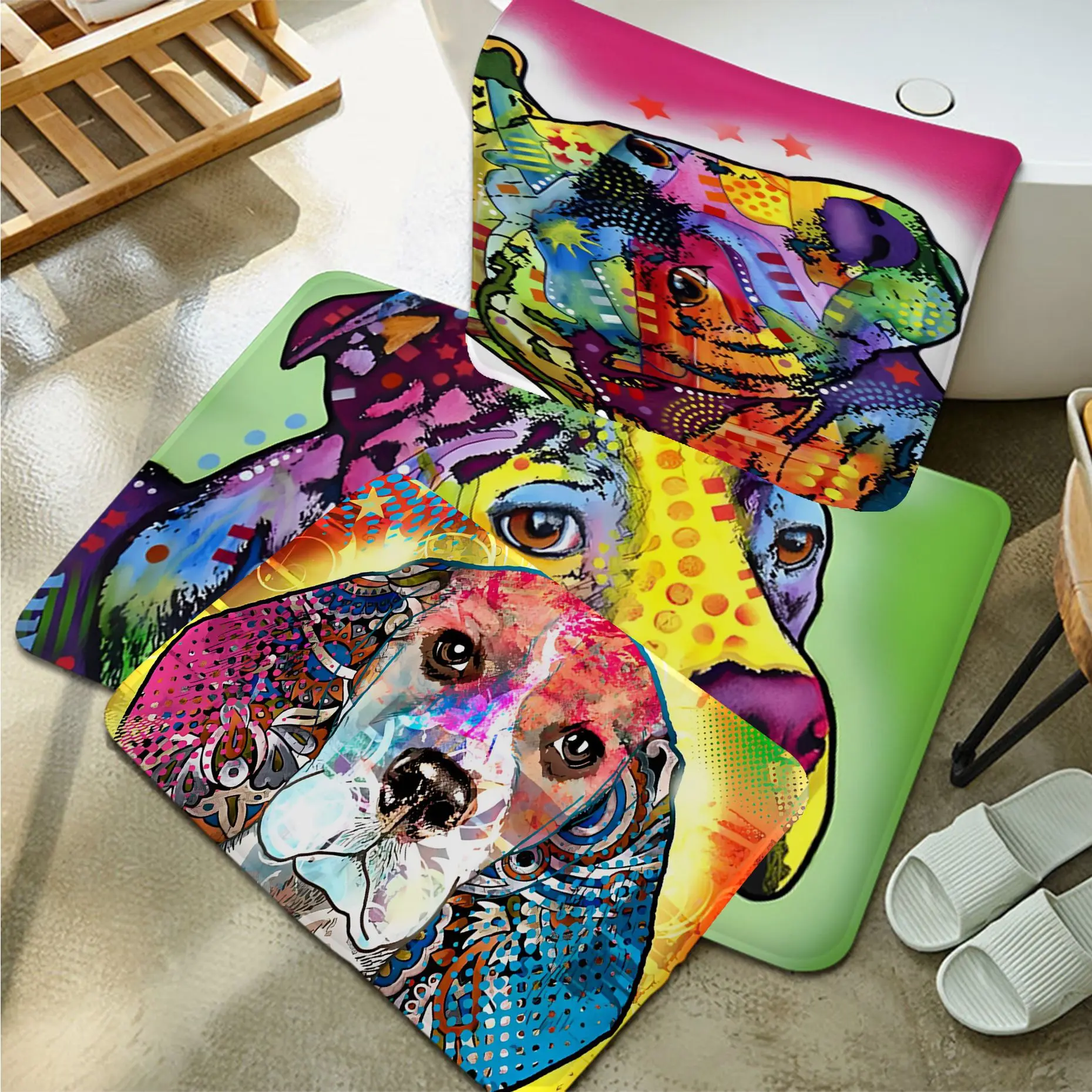 Oil Painting Dog Entrance Door Mat Nordic Style Bedroom Living Room Doormat Home Balcony Anti-Slip Welcome Rug
Oil Painting Dog Entrance Door Mat Nordic Style Bedroom Living Room Doormat Home Balcony Anti-Slip Welcome Rug