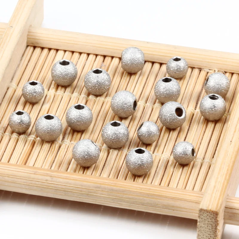 20pcs Stainless Steel Frosting Spacer Beads Round Ball Waterproof Beads Charm Bracelet Jewelry Making DIY Findings Wholesale 
20pcs Stainless Steel Frosting Spacer Beads Round Ball Waterproof Beads Charm Bracelet Jewelry Making DIY Findings Wholesale