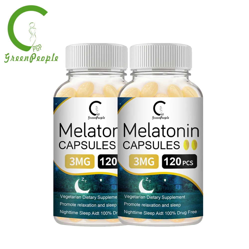 GPGP Greenpeople 2pcs 3Mg Melatonin Capsules Relieve Stress Help Deep Sleep Enhance Immune Save Insomnia Organic Health Product
GPGP Greenpeople 2pcs 3Mg Melatonin Capsules Relieve Stress Help Deep Sleep Enhance Immune Save Insomnia Organic Health Product