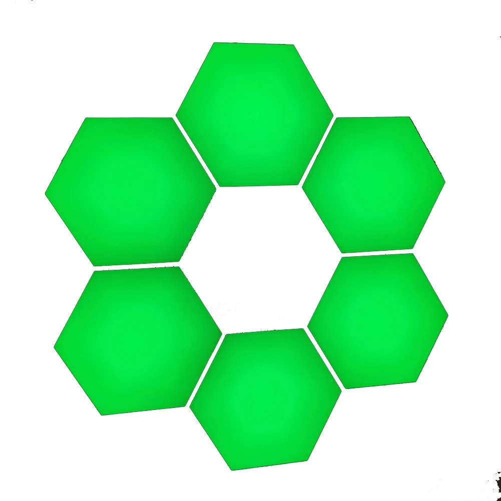 6 PCS Bluetooth RGB Night Light APP Remote Control Night Light Hexagonal Quantum Lamp Modular Hexagons Decoration
6 PCS Bluetooth RGB Night Light APP Remote Control Night Light Hexagonal Quantum Lamp Modular Hexagons Decoration