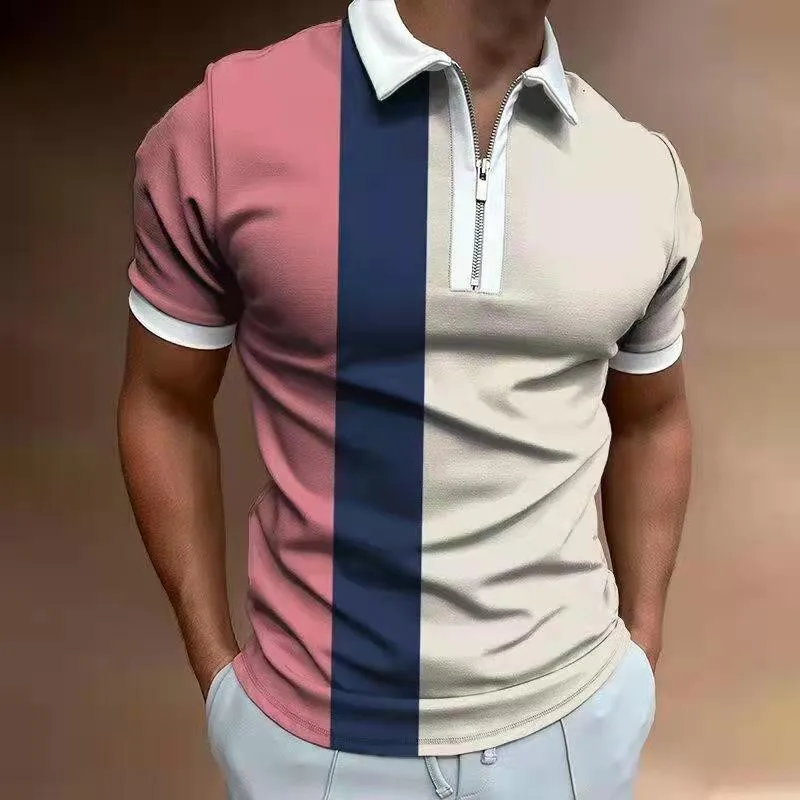 2022 New Summer Men's Short Sleeve Polo Shirt Striped Printing Lapel T-shirts for Men High Quality Retro Casual Oversized Tops
2022 New Summer Men's Short Sleeve Polo Shirt Striped Printing Lapel T-shirts for Men High Quality Retro Casual Oversized Tops