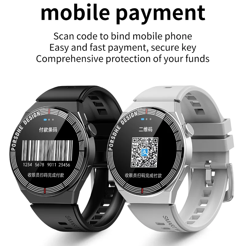 

Smart Watch Men GT3pro NFC Pay Call Sports Fitness Smartwatch Blood Pressure Oximetry IP67 Waterproof Electronic Wrist Watches