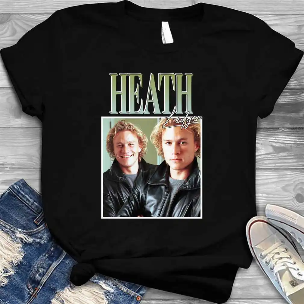 Классическая футболка Heath Ledger в стиле Харадзюку, футболка унисекс, Мужская футболка с коротким рукавом, яркая одежда, топы, футболка 3d
Классическая футболка Heath Ledger в стиле Харадзюку, футболка унисекс, Мужская футболка с коротким рукавом, яркая одежда, топы, футболка 3d
