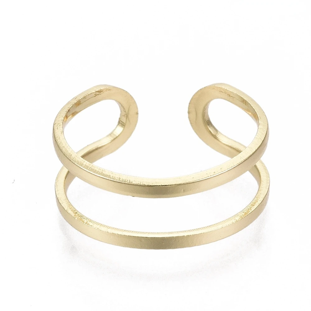 2pcs Brass Cuff Finger Rings Open Rings Nickel Free Real 18K Gold Plated US Size 6(16.5mm)
2pcs Brass Cuff Finger Rings Open Rings Nickel Free Real 18K Gold Plated US Size 6(16.5mm)