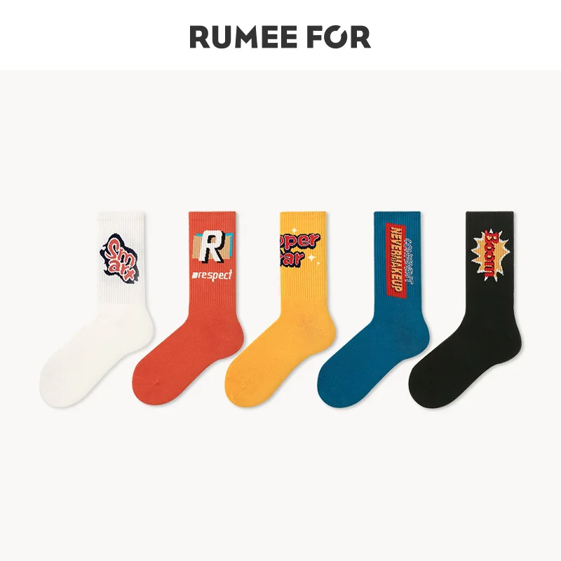 5 Pairs Simple Letter Ribbed Socks Women Hip Hop Sock Woman Korean Soft High Couples Sports Skate Girls Socks Spring Ladies Sox
5 Pairs Simple Letter Ribbed Socks Women Hip Hop Sock Woman Korean Soft High Couples Sports Skate Girls Socks Spring Ladies Sox