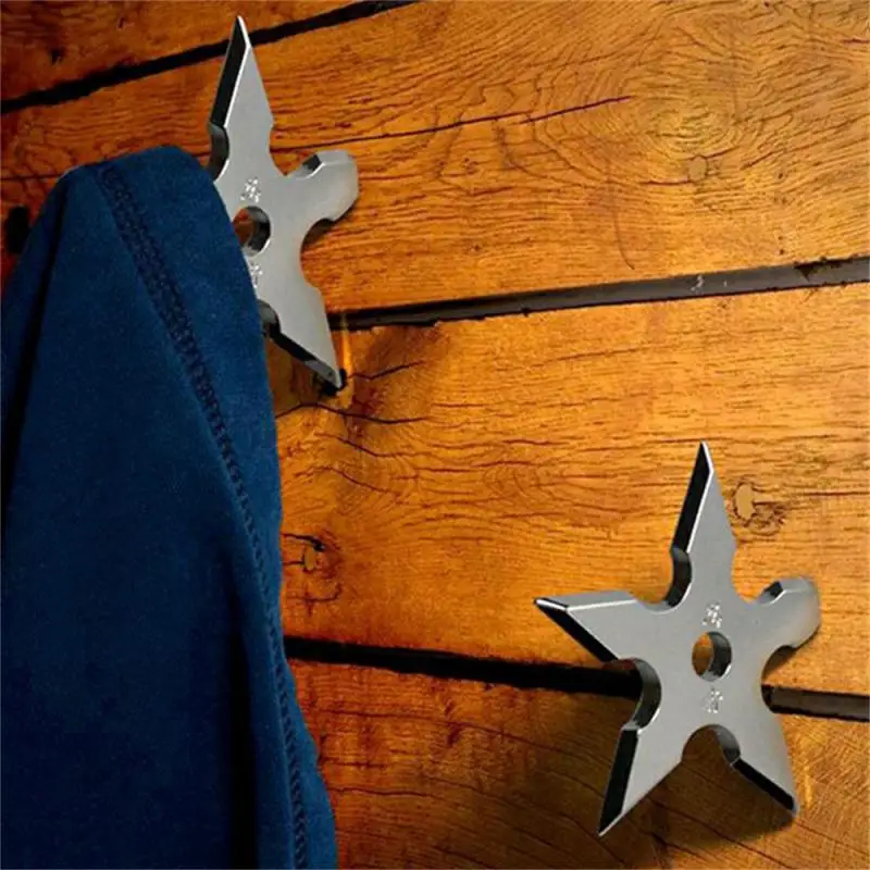 Creative Clothes Storage Hook Ninja Throwing Star Cap Coat Hooks Holder Bedroom Wall Stainless Steel Hangers Portable Organier
Creative Clothes Storage Hook Ninja Throwing Star Cap Coat Hooks Holder Bedroom Wall Stainless Steel Hangers Portable Organier