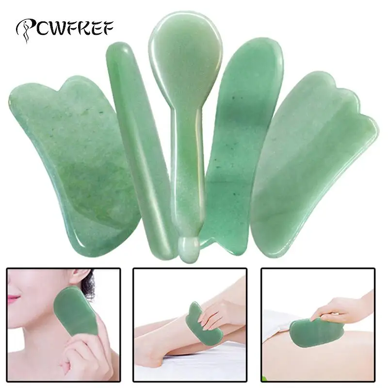 Natural Aventurine Jade Stone Guasha Massage Tool SPA Therapy Massager Scraping Board Antistress Body
Natural Aventurine Jade Stone Guasha Massage Tool SPA Therapy Massager Scraping Board Antistress Body