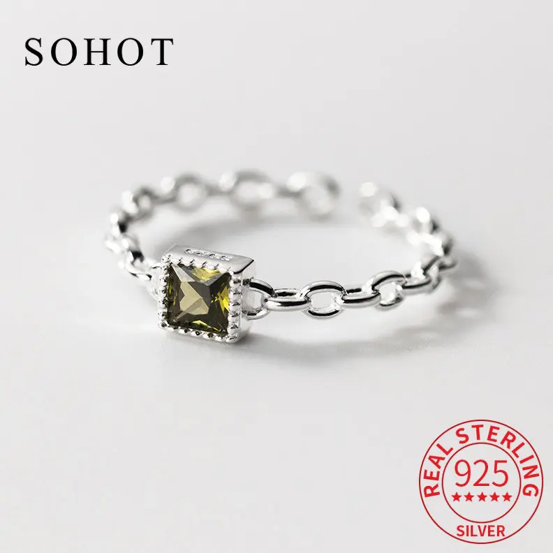 Real 925 Sterling Silver Square Zircon Adjustable Ring For Fashion Women Classic Fine Jewelry Minimalist Bijoux
Real 925 Sterling Silver Square Zircon Adjustable Ring For Fashion Women Classic Fine Jewelry Minimalist Bijoux