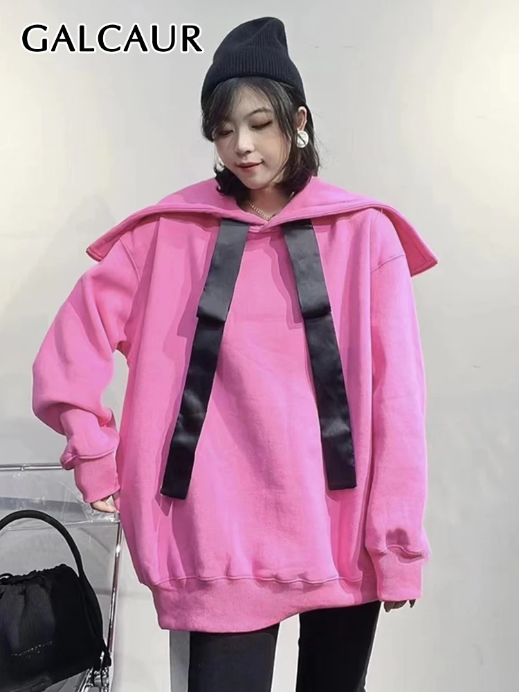 GALCAUR Sailor Collar Sweatshirt Female Long Sleeve Hit Color Patchwork Oversize Sweatshirt For Women 2022 Autumn Clothing New
GALCAUR Sailor Collar Sweatshirt Female Long Sleeve Hit Color Patchwork Oversize Sweatshirt For Women 2022 Autumn Clothing New