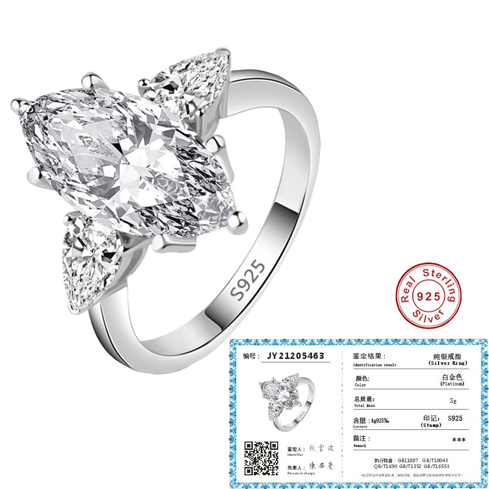 With Certificate100% Real 925 Sterling Silver Solitaire 1ct Lab Diamond Ring Wedding Bride Rings for Women Men Fine Jewelry
With Certificate100% Real 925 Sterling Silver Solitaire 1ct Lab Diamond Ring Wedding Bride Rings for Women Men Fine Jewelry