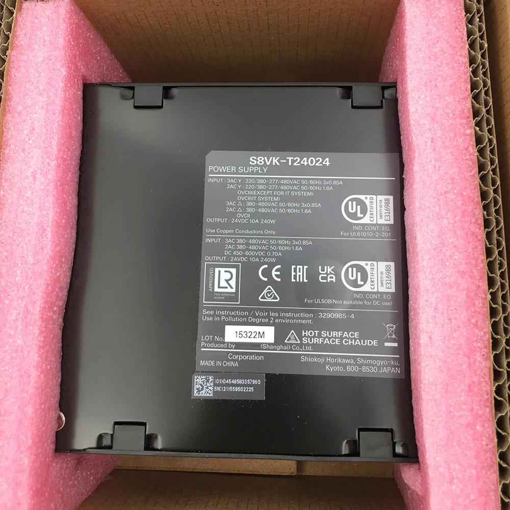 S8VK-T24024 для импульсного источника питания, совершенно новый в оригинальной коробке
S8VK-T24024 для импульсного источника питания, совершенно новый в оригинальной коробке