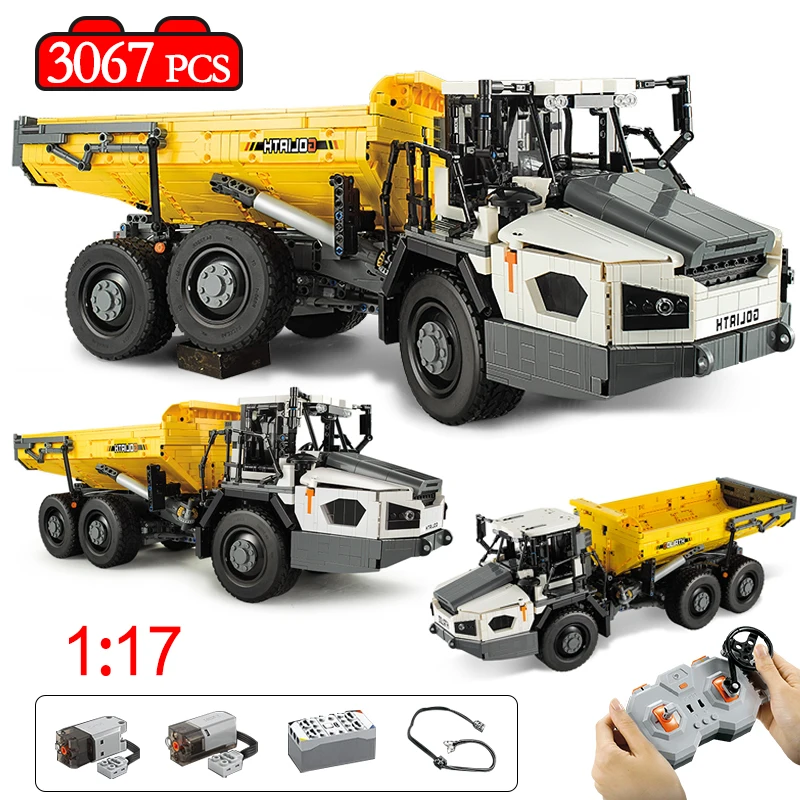 3067pcs City RC LED Lights Articulated Dump Truck Building Blocks Remote Control Engineering Car Vehicle Toys For Kids
3067pcs City RC LED Lights Articulated Dump Truck Building Blocks Remote Control Engineering Car Vehicle Toys For Kids