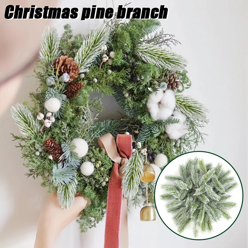 10pc Artificial Pine Branches Needle With Snowflake Fake Plants Christmas DIY Wreath Ornament Home Xmas Tree Decoration New Year
10pc Artificial Pine Branches Needle With Snowflake Fake Plants Christmas DIY Wreath Ornament Home Xmas Tree Decoration New Year