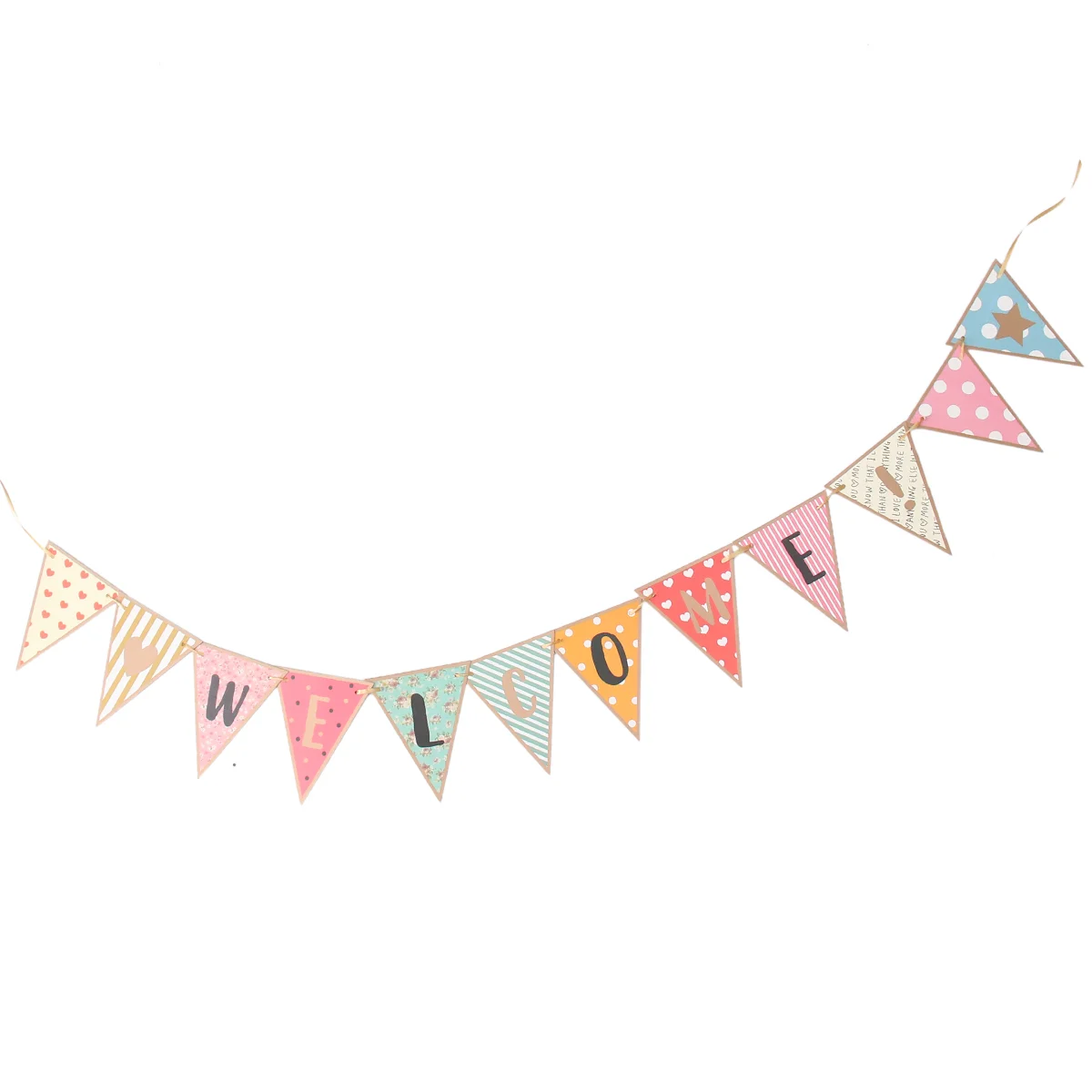 Birthday Bunting Banner Wedding Garland Hanging Triangle Pennant Decoration Party Festival Sign Welcome Banquet Favors Paper
Birthday Bunting Banner Wedding Garland Hanging Triangle Pennant Decoration Party Festival Sign Welcome Banquet Favors Paper