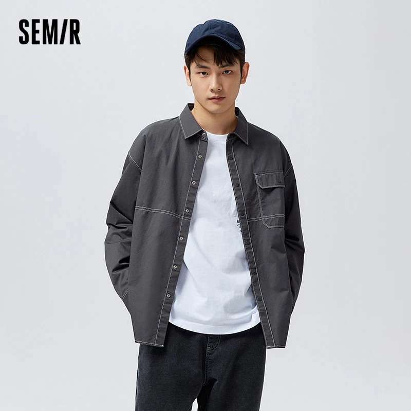 Рубашка Semir мужская с длинным рукавом, свободная и удобная хлопковая блуза в Корейском стиле, повседневный городской стильный Топ, весна 2023
Рубашка Semir мужская с длинным рукавом, свободная и удобная хлопковая блуза в Корейском стиле, повседневный городской стильный Топ, весна 2023