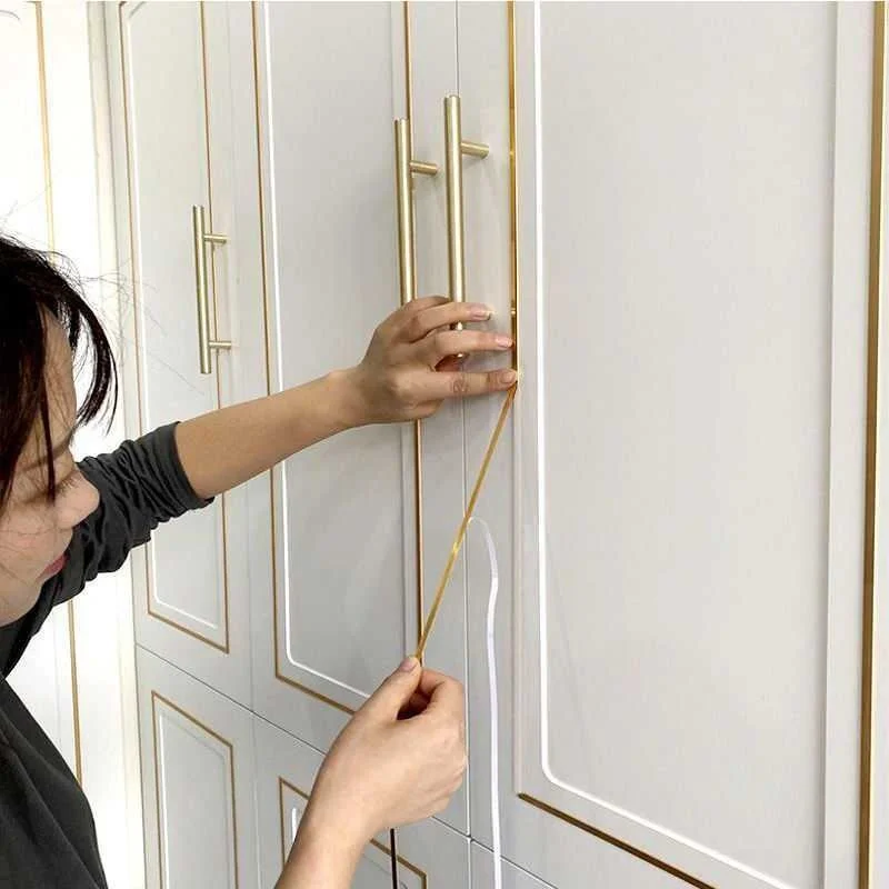 5M Tile Gap Self Adhesive Line Ceiling Edge Strips Waterproof Gold Tape DIY Art Wall Decor Furniture Edge Banding Strip
5M Tile Gap Self Adhesive Line Ceiling Edge Strips Waterproof Gold Tape DIY Art Wall Decor Furniture Edge Banding Strip