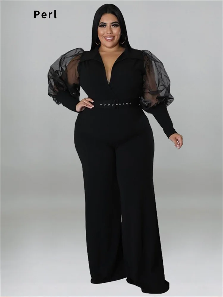 Wmstar Jumpsuit Plus Size Women Clothes V Neck with Belt Single Mesh Sleeve Elegant Bodysuit Office Lady Wholesale Dropshipping
Wmstar Jumpsuit Plus Size Women Clothes V Neck with Belt Single Mesh Sleeve Elegant Bodysuit Office Lady Wholesale Dropshipping