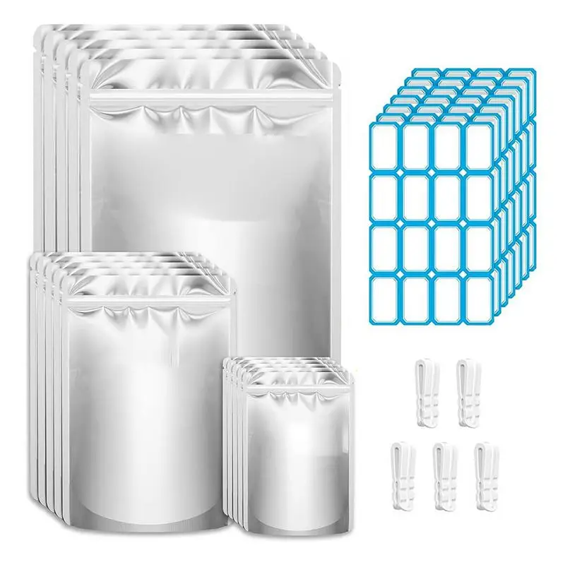 Food Storage Mylar Bags 100 Mylar Food Storage Bags Large Mylar Bags Reusable Heat Sealable Resealable Airtight Smell Proof
Food Storage Mylar Bags 100 Mylar Food Storage Bags Large Mylar Bags Reusable Heat Sealable Resealable Airtight Smell Proof