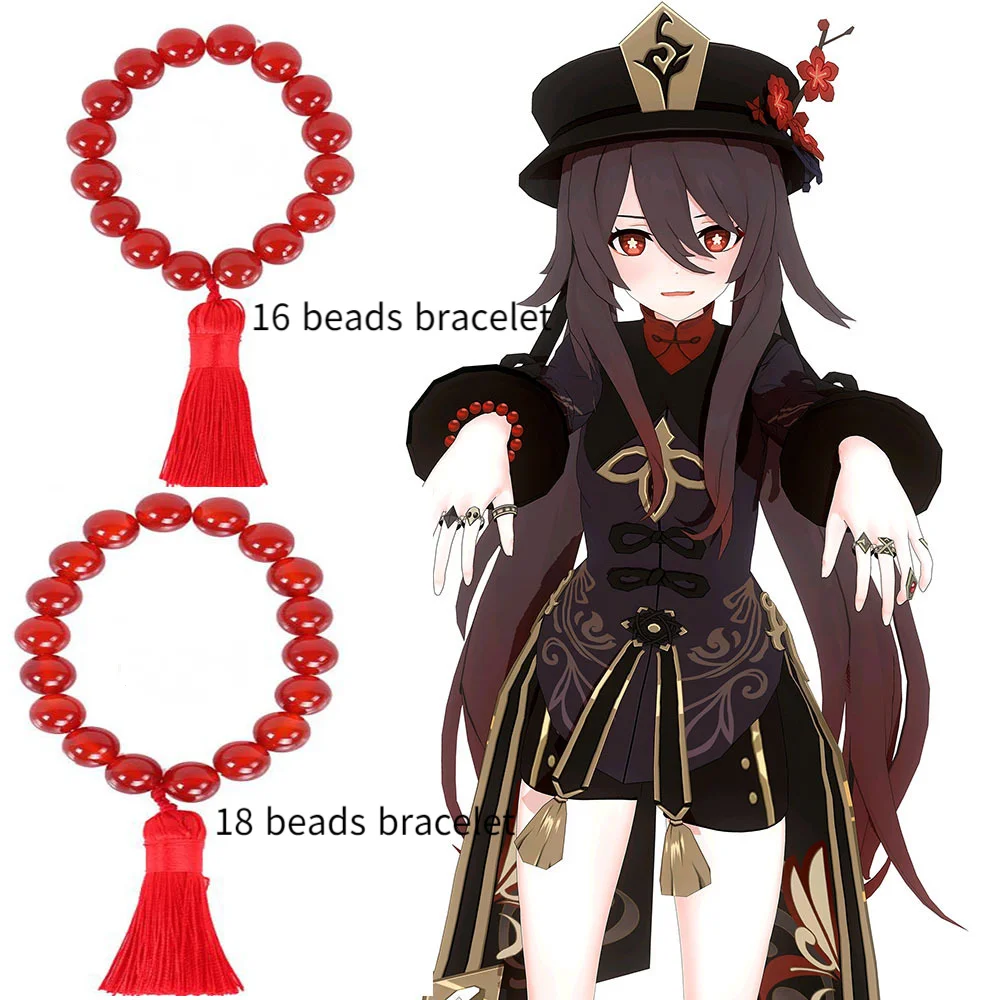 Hu Tao Red Bead Bracelet Genshin Impact Cosplay Anime Cosplay Agate Bangles with Tassels Accessories Jewelry Cos Prop Gift Girl
Hu Tao Red Bead Bracelet Genshin Impact Cosplay Anime Cosplay Agate Bangles with Tassels Accessories Jewelry Cos Prop Gift Girl