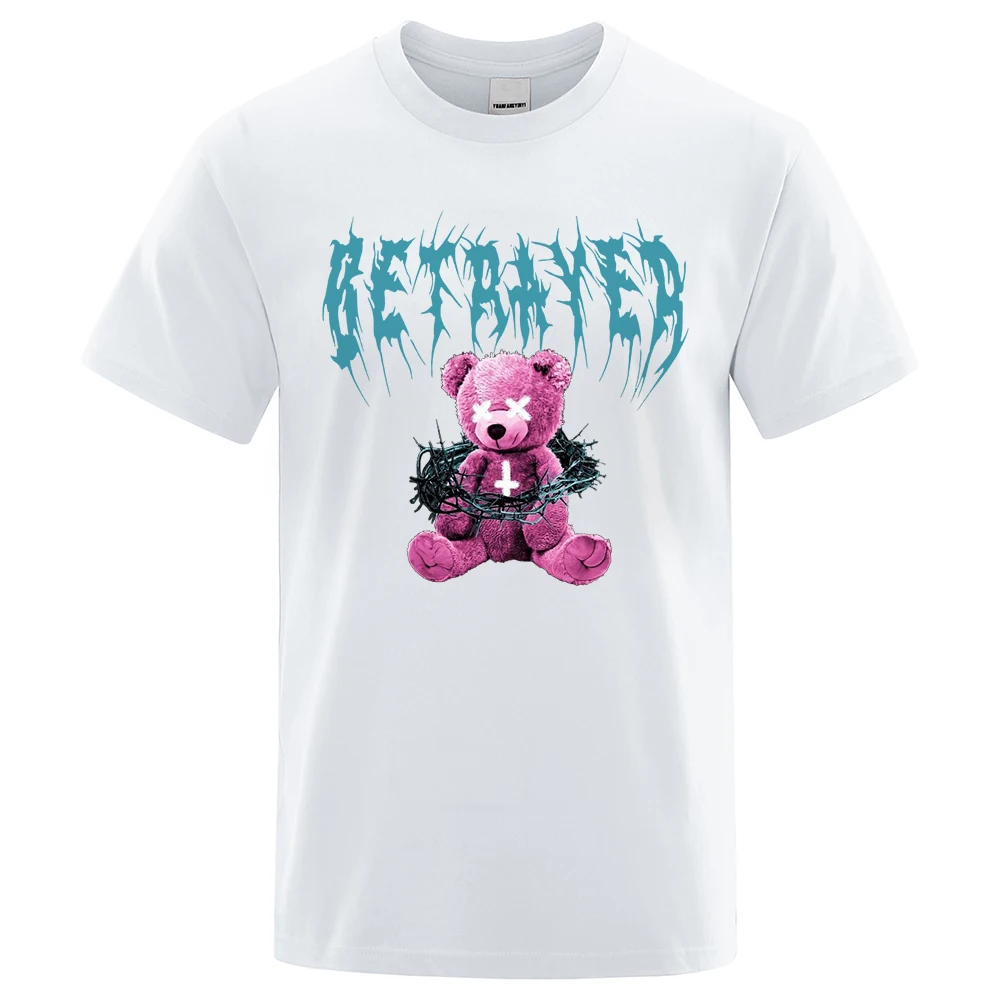 Betraver Held Pink Bear Cartoons Print T-Shirts Man Casual Cotton T-Shirt Summer Breathable Clothing Casual Loose Mens T-Shirts
Betraver Held Pink Bear Cartoons Print T-Shirts Man Casual Cotton T-Shirt Summer Breathable Clothing Casual Loose Mens T-Shirts