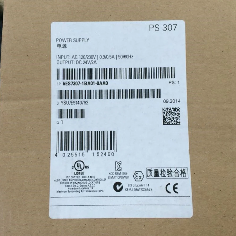 Brand New in Box Sealed For Siemens 6ES7 307-1BA01-0AA0 Power Supply Control Module 6ES7307-1BA01-0AA0
Brand New in Box Sealed For Siemens 6ES7 307-1BA01-0AA0 Power Supply Control Module 6ES7307-1BA01-0AA0