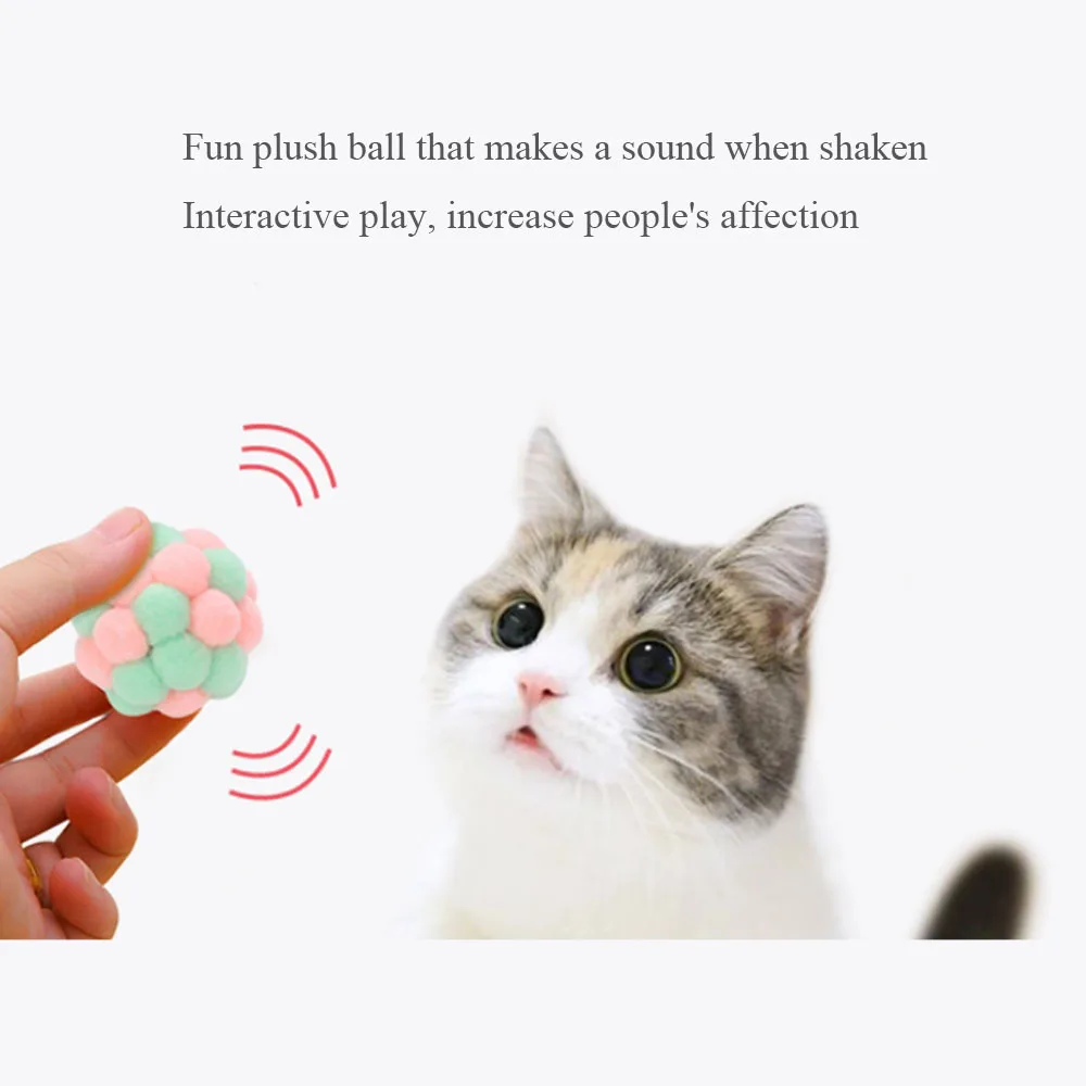 1PC Colorful Handmade Bouncy Ball Pet Cat Toy Durable Multiple Colored Plush Bell Ball Kitten Ball Toys Interactive Pet Supplies
1PC Colorful Handmade Bouncy Ball Pet Cat Toy Durable Multiple Colored Plush Bell Ball Kitten Ball Toys Interactive Pet Supplies