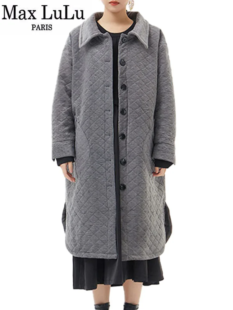 Max LuLu 2022 Winter Long Clothing Womens Loose Vintage Warm Quilted Jeackets Ladies Luxury Thicken Parkas Casual Harajuku Coats
Max LuLu 2022 Winter Long Clothing Womens Loose Vintage Warm Quilted Jeackets Ladies Luxury Thicken Parkas Casual Harajuku Coats