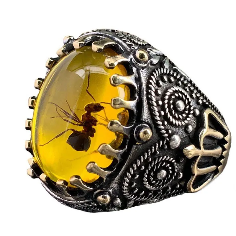 Punk Natural Insect Ants Stone Finger Men's Ring Engraving Golden Crown Geometric Pattern for Male Viking Gothic Jewelry
Punk Natural Insect Ants Stone Finger Men's Ring Engraving Golden Crown Geometric Pattern for Male Viking Gothic Jewelry