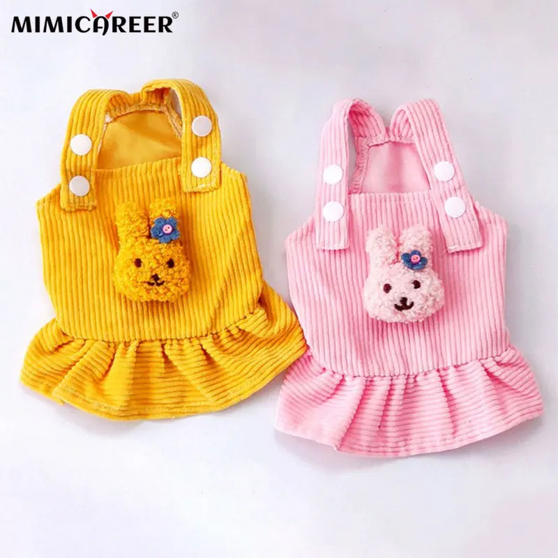 Pet Dog Clothes Corduroy Striped Suspenders Skirt For Small Medium Dogs Cute Rabbit Vest Princess Skirt Pet Costume Supplies
Pet Dog Clothes Corduroy Striped Suspenders Skirt For Small Medium Dogs Cute Rabbit Vest Princess Skirt Pet Costume Supplies