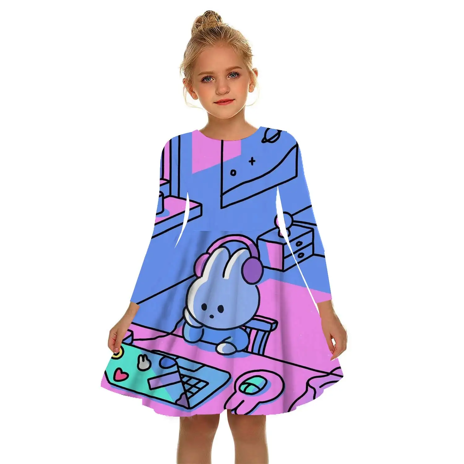 Party Long Skirt Knee girl Length Skirt Cosplay Girl Queen Printing Birthday Baby 3D Print Dress 2-17Y Girls Dress Kids Summer
Party Long Skirt Knee girl Length Skirt Cosplay Girl Queen Printing Birthday Baby 3D Print Dress 2-17Y Girls Dress Kids Summer