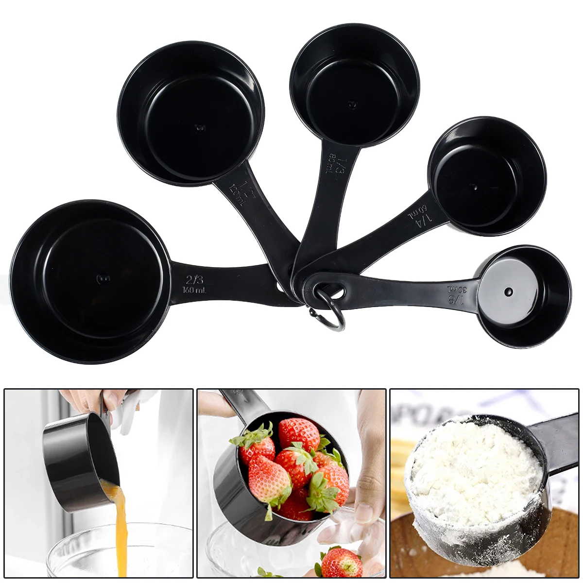 Measuring Cups and Spoons Set PP Accurate Measuring Spoon Set with Egg White Strainer and Lever for Home Kitchen Baking Cooking
Measuring Cups and Spoons Set PP Accurate Measuring Spoon Set with Egg White Strainer and Lever for Home Kitchen Baking Cooking