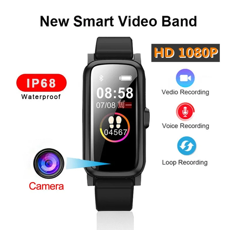 HD 1080P mini Video Recorder Bracelet Waterproof Touch Smart Band Watch Sound Voice Recording Sports Camera Heart Rate Monitor
HD 1080P mini Video Recorder Bracelet Waterproof Touch Smart Band Watch Sound Voice Recording Sports Camera Heart Rate Monitor