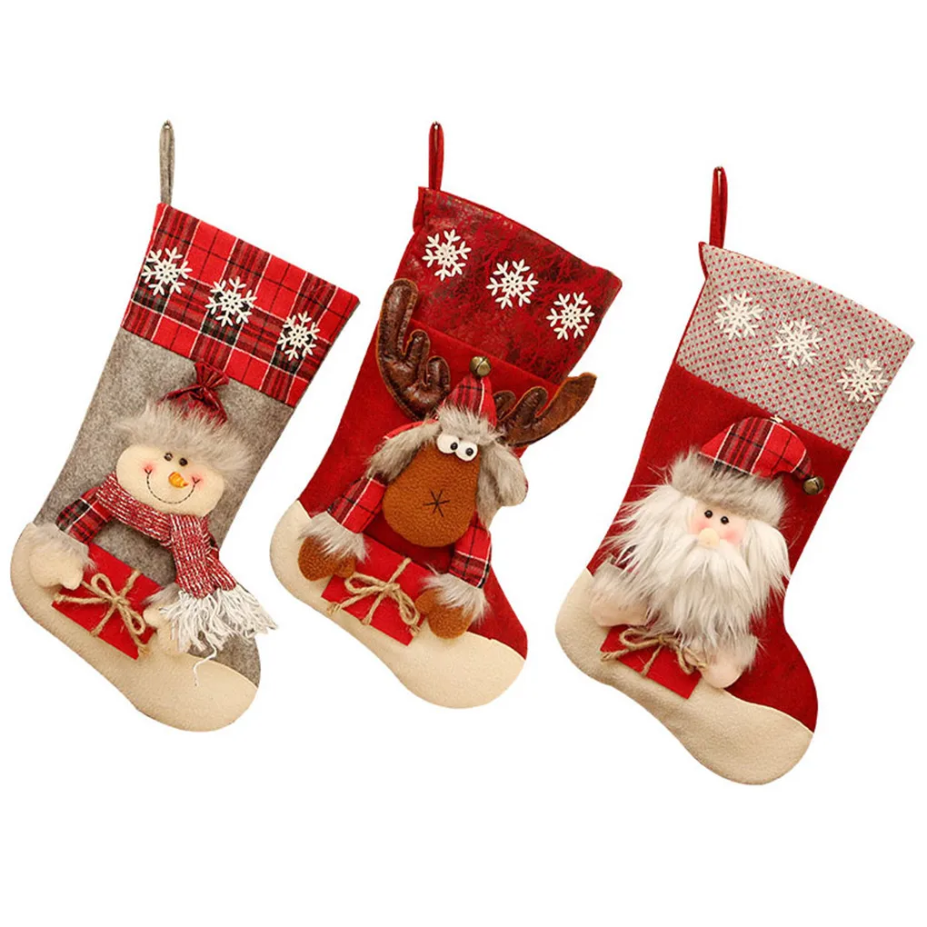 3pcs Christmas Stocking Decorative Christmas Ornament Pendant Cloth Candy Bag for Home Mall
3pcs Christmas Stocking Decorative Christmas Ornament Pendant Cloth Candy Bag for Home Mall
