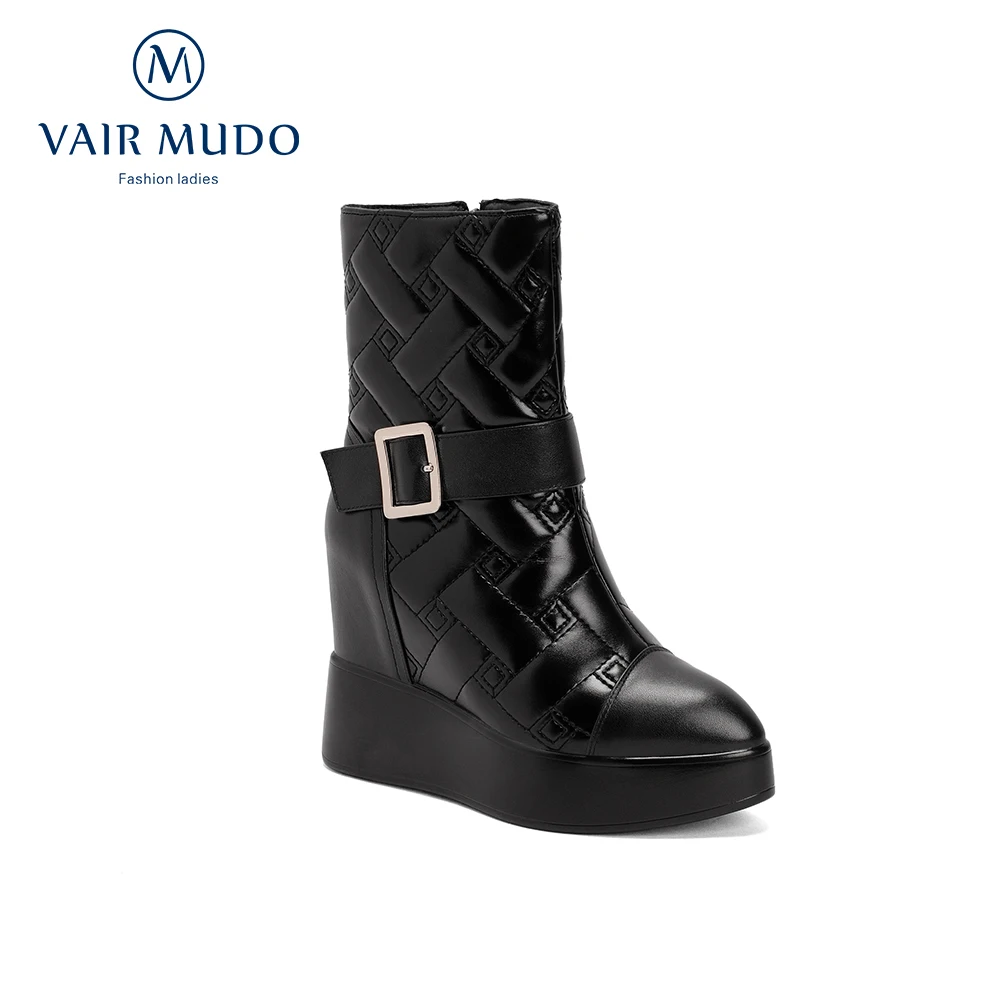 VAIR MUDO Women Winter Ankle Boots Wedge Heels Zipper Fashion Elegant Solid Lady Casual Shoes Pointed Toe Genuine Leather
VAIR MUDO Women Winter Ankle Boots Wedge Heels Zipper Fashion Elegant Solid Lady Casual Shoes Pointed Toe Genuine Leather